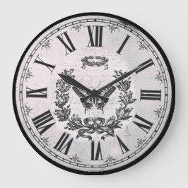 Reloj Redondo Grande Retro clásico de mariposa