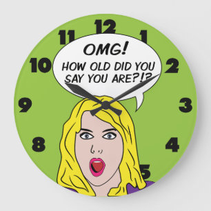 Reloj Redondo Grande RETRO COMICS wall clock