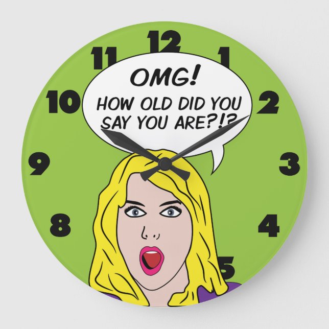 Reloj Redondo Grande RETRO COMICS wall clock (Anverso)