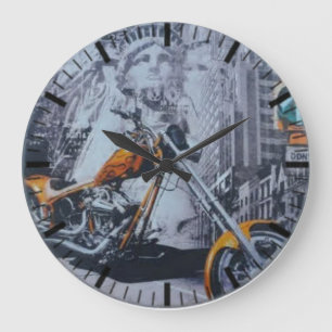 Reloj Redondo Grande Retro de bicicleta estadounidense