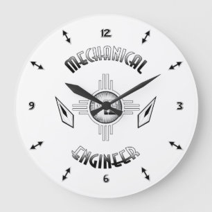 Reloj Redondo Grande Retro de ingeniero mecánico