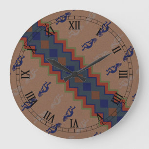 Reloj Redondo Grande Retro del Suroeste