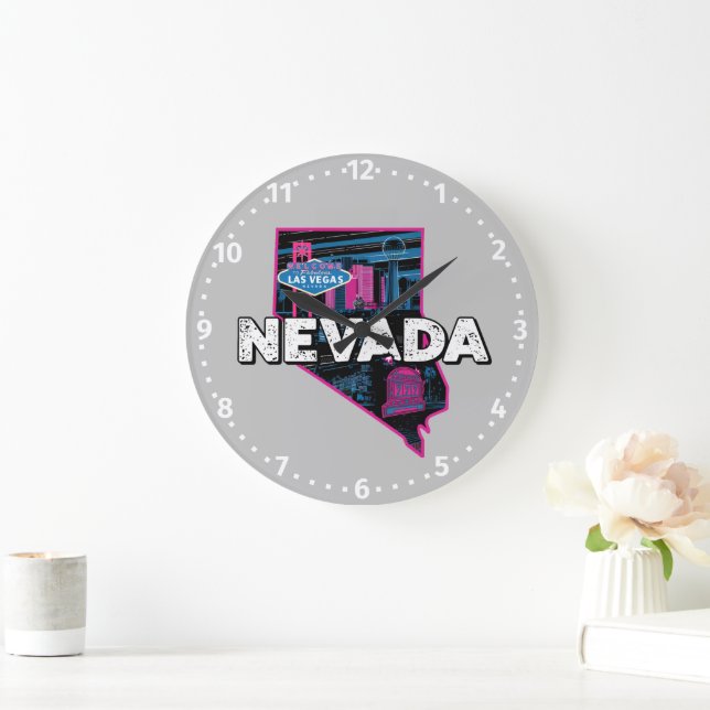 Reloj Redondo Grande Retro Nevada Silhouette (Hogar)