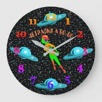 RETRO SPACE SCIFI CLOCK por Jetpackcorps