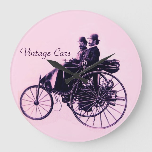 Reloj Redondo Grande Reunión de coches de época (Anverso)