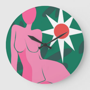 Reloj Redondo Grande Reveridad rosa