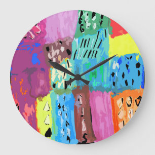 Reloj Redondo Grande Revisiones coloreadas