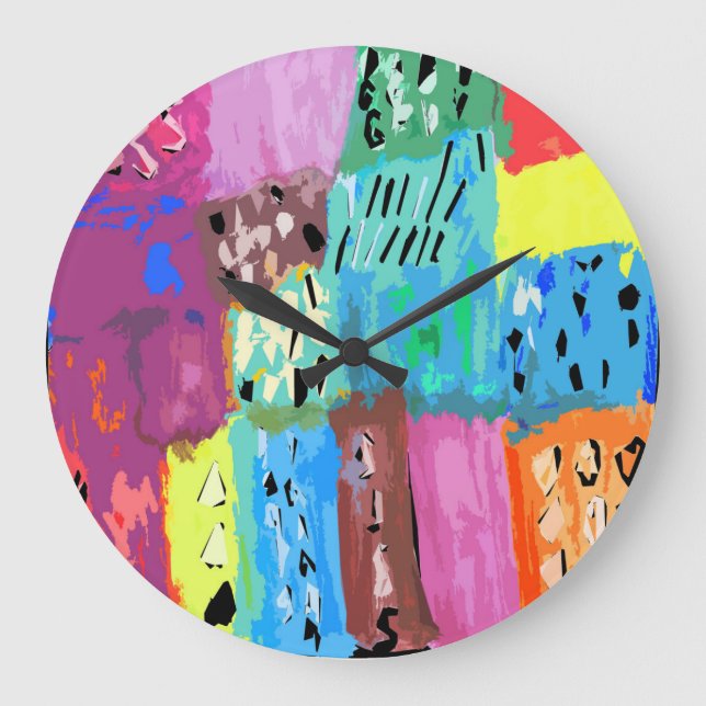 Reloj Redondo Grande Revisiones coloreadas (Anverso)