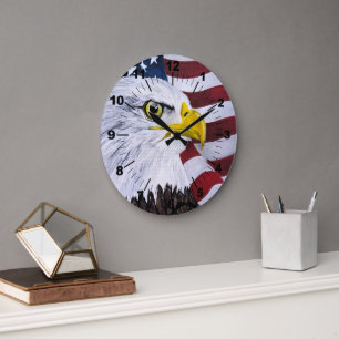 Reloj Redondo Grande Rey de los Cielos Pintura de Alfred Fox