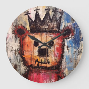 Reloj Redondo Grande Rey Oso Urbano GRAFFITI