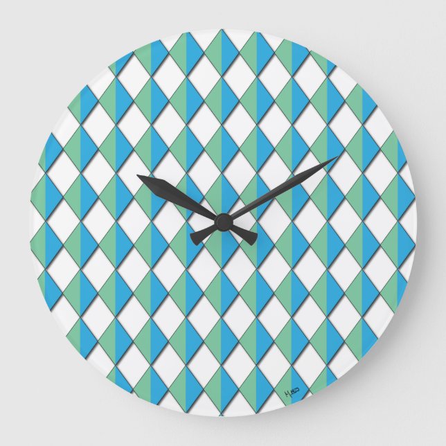Reloj Redondo Grande Rhombus Rumpus Large Clock (Anverso)