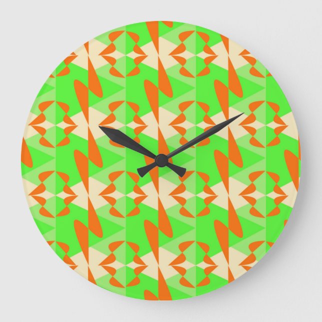 Reloj Redondo Grande Rhythmic Orange (Anverso)