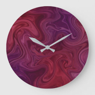 Reloj Redondo Grande Rico vino tinto púrpura flujo orgánico