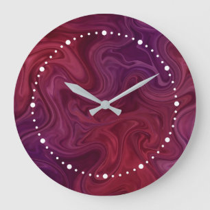 Reloj Redondo Grande Rico vino tinto púrpura orgánico flujo
