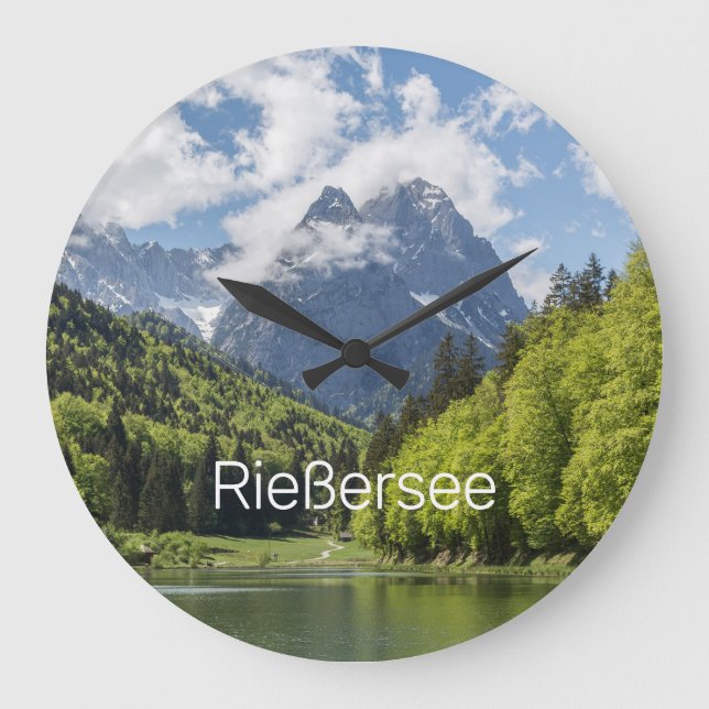 Reloj Redondo Grande Riessersee Alpes Garmisch Partenkirchen Bavaria (Anverso)