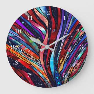 Reloj Redondo Grande Ritmo Cósmico