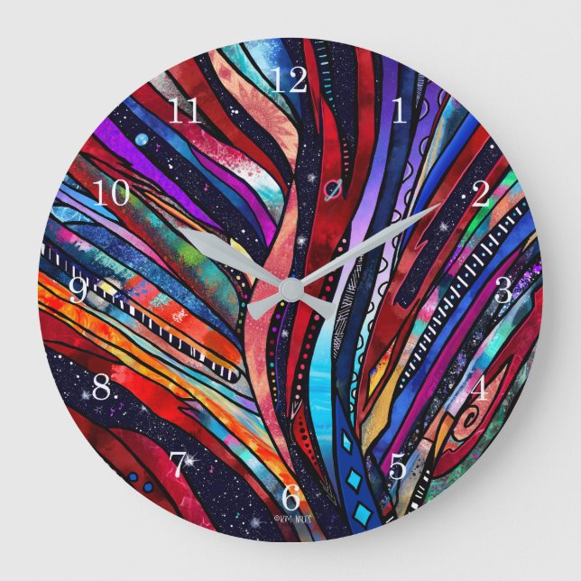 Reloj Redondo Grande Ritmo Cósmico (Anverso)