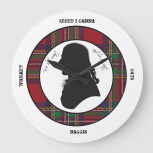 Reloj Redondo Grande Robbie Burns silhouette clock