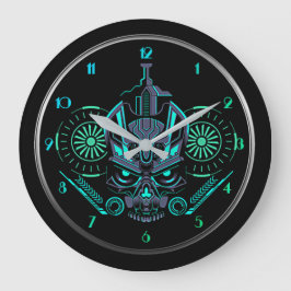 Reloj Redondo Grande Robo Skull Round