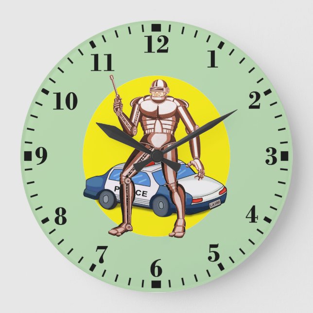 Reloj Redondo Grande Robocop (Anverso)