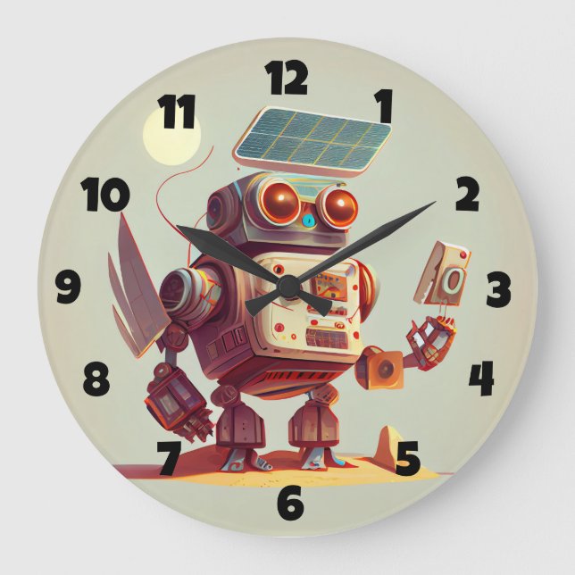 Reloj Redondo Grande Robot Large Clock (Anverso)