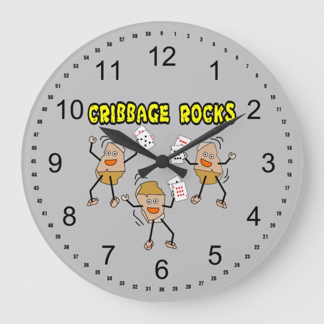 Reloj Redondo Grande Rocas de basura (Anverso)