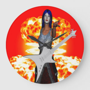 Reloj Redondo Grande Rock and Roll