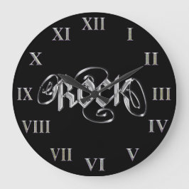 Reloj Redondo Grande Rock Clock ~ Metal Rock Music Clock