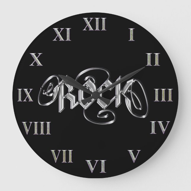 Reloj Redondo Grande Rock Clock ~ Metal Rock Music Clock (Anverso)