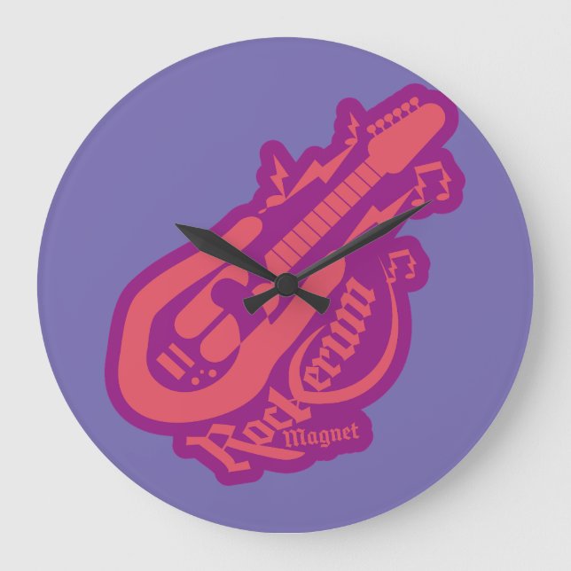 RELOJ REDONDO GRANDE ROCKERUM MAGNET ROCK BY MASANSER PIXELAT (Anverso)