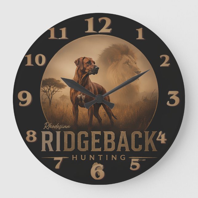 Reloj Redondo Grande Rodeosiano Ridgeback (Anverso)
