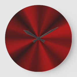 Reloj Redondo Grande Rojo brillante