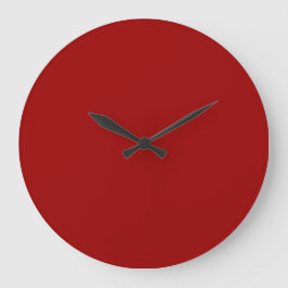 Reloj Redondo Grande Rojo Carmesí Color Sólido