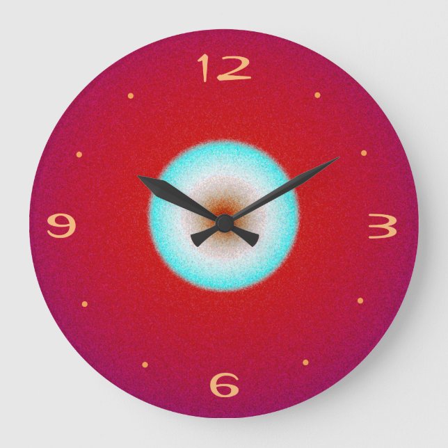 Reloj Redondo Grande Rojo con Aqua Center>Reloj de cocina (Anverso)
