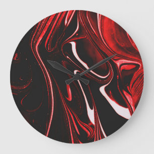 Reloj Redondo Grande rojo metalizado