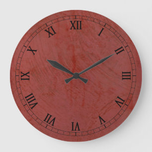 Reloj Redondo Grande Rojo Sólido