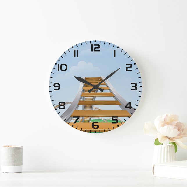 Reloj Redondo Grande Rollercoaster Track (Subido por el creador)