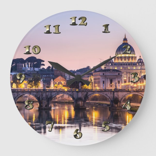 Reloj Redondo Grande Roma Italia - catedral de St Peters (Anverso)