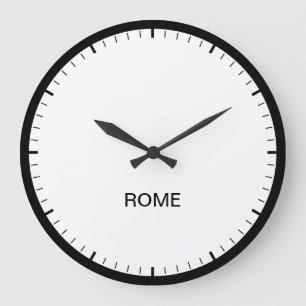 Reloj Redondo Grande Roma Italia - Zona horaria - Estilo de sala de pre