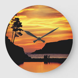 Reloj Redondo Grande Romantic Beach Sunset