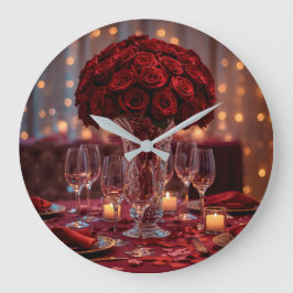 Reloj Redondo Grande Romantic Valentine Personalized Wall Clock 