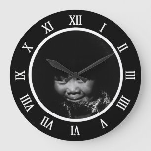 Reloj Redondo Grande Rompecabezas Golf niño esquimal Vintage Alaska EE.