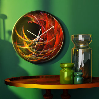 Reloj Redondo Grande Rompiendo el círculo Resumen de la Ronda del Arte