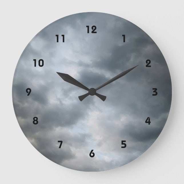 Reloj Redondo Grande Rompiendo nubes de tormenta (Anverso)
