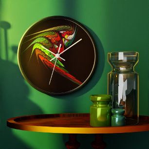Reloj Redondo Grande Ronda de arte abstracto de Chameleon