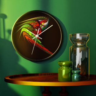 Reloj Redondo Grande Ronda de arte abstracto de Chameleon