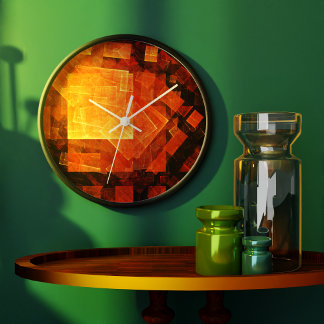Reloj Redondo Grande Ronda de arte abstracto de luz de ventana