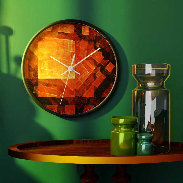 Reloj Redondo Grande Ronda de arte abstracto de luz de ventana (Window Light Abstract Art Round Wall Clock)