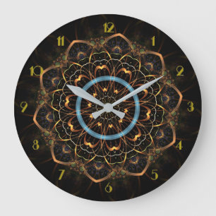 Reloj Redondo Grande Ronda Golden Filigree Mandala