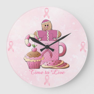 Reloj Redondo Grande Ronda rosada del amor (grande)
